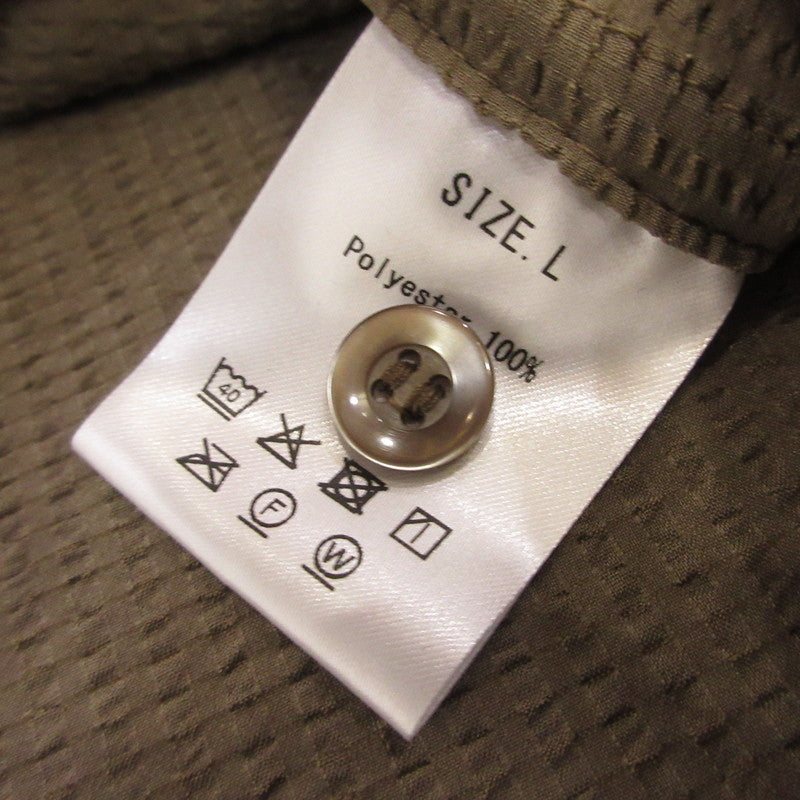 STABRIDGE スタブリッジ DotAir OPEN COLLAR S/S SHIRTS 半袖シャツ カーキ サイズ：L【姫路東店】