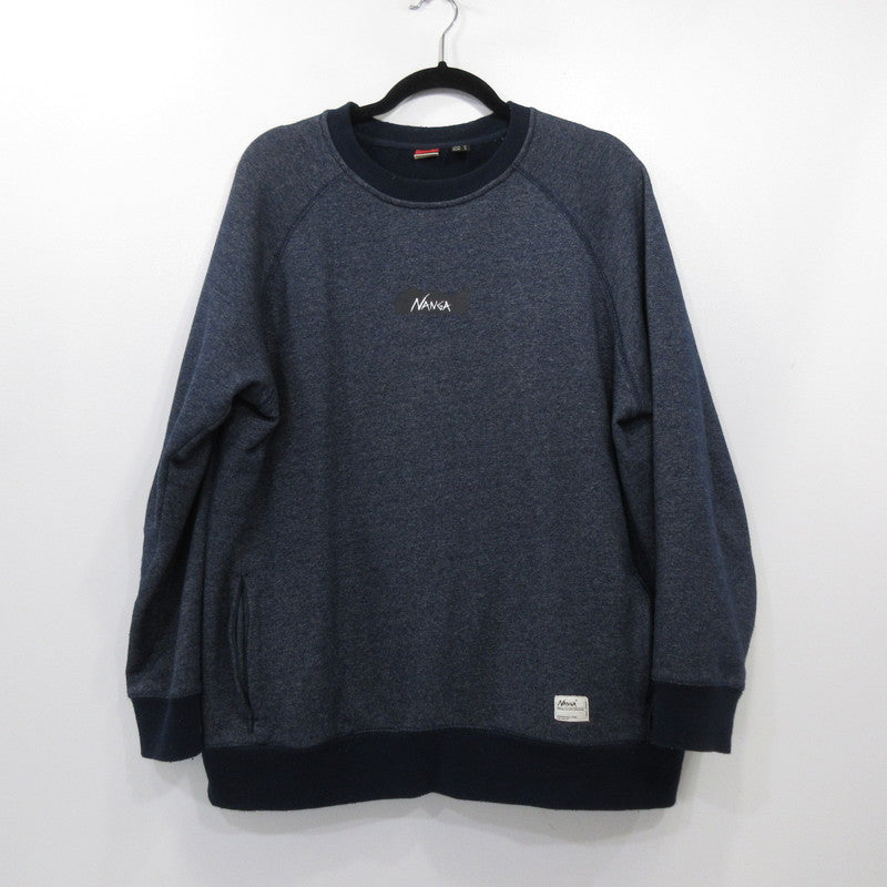 NANGA | ナンガ ECO HYBRID MINI BOX LOGO EMBROIDERY SWEAT スウェット 2-0630-5-53-601 NOLLEY'S goodman別注 ブルー サイズ：M【姫路東店】