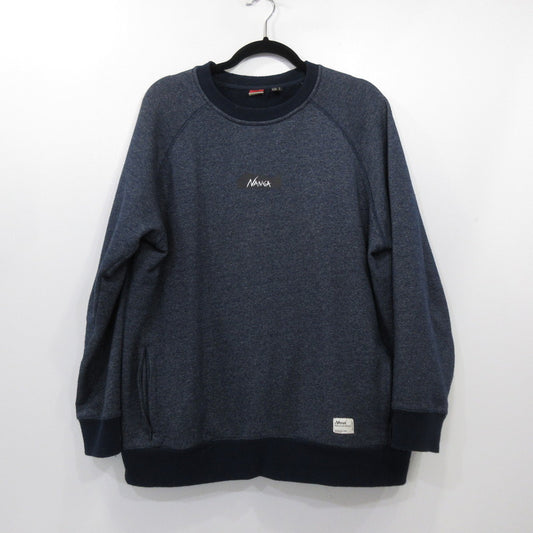 NANGA | ナンガ ECO HYBRID MINI BOX LOGO EMBROIDERY SWEAT スウェット 2-0630-5-53-601 NOLLEY'S goodman別注 ブルー サイズ：M【姫路東店】
