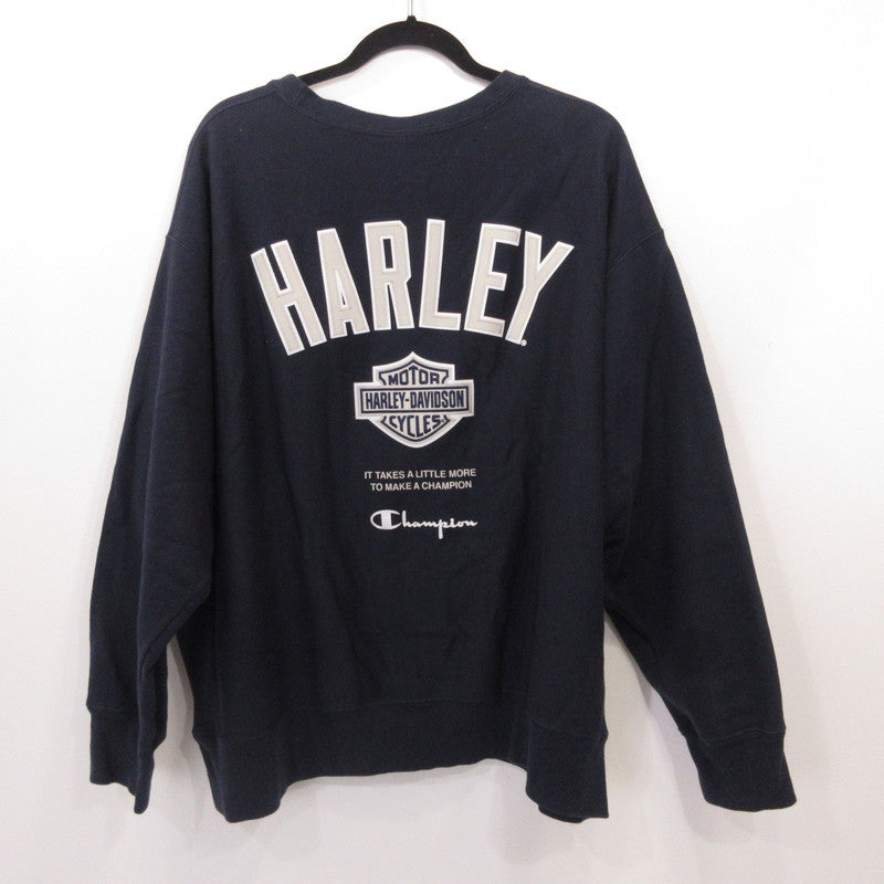 Champion | チャンピオン REVERSE WEAVE スウェット GF70 ×HARLEY-DAVIDSON　ｻｲｽﾞ:2XL ネイビー【姫路東店】