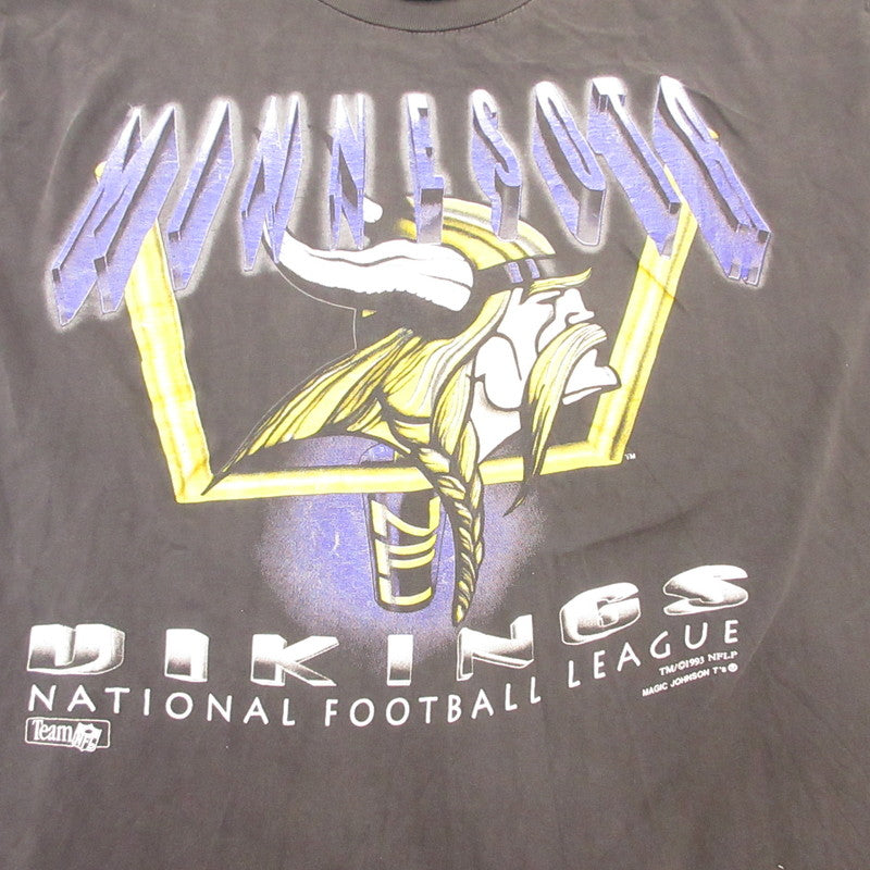MAGIC JOHNSON マジックジョンソン VINTAGE衣料 | ヴィンテージイリョウ MINNESOTA VIKINGS 半袖Ｔシャツ ブラック サイズ：L【姫路東店】