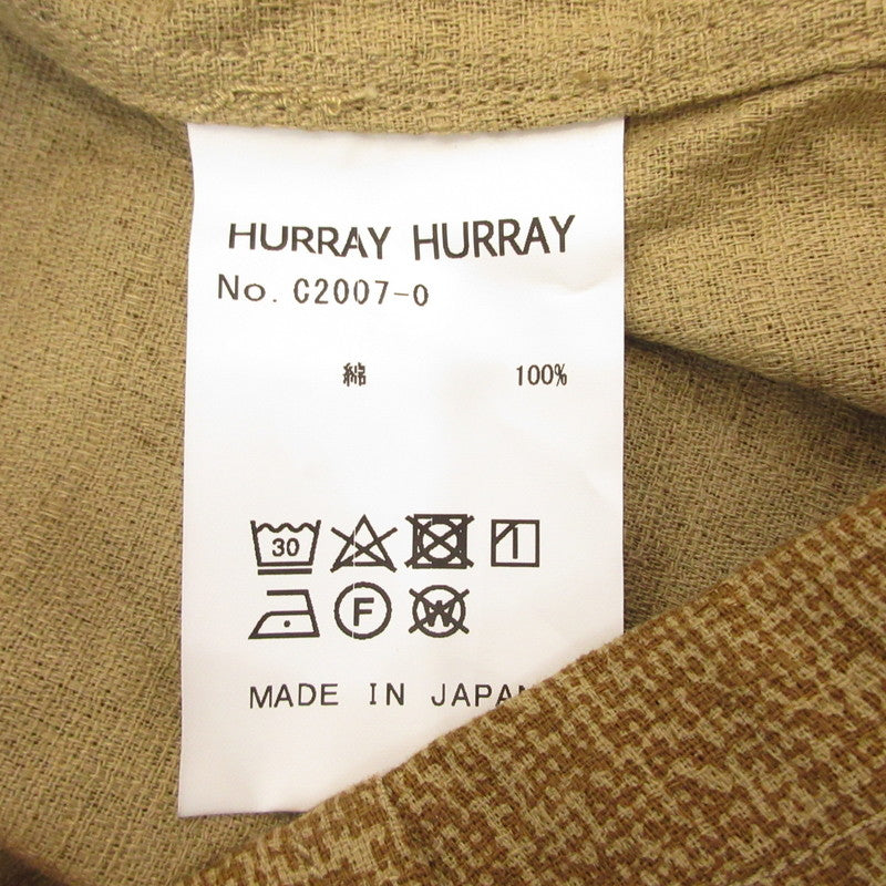HURRAY HURRAY | フレイフレイ 半袖シャツ C2007-0 ブラウン【姫路東店】