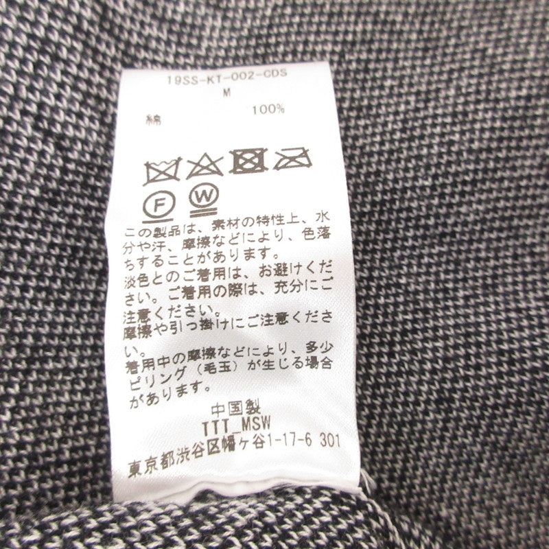 TTT MSW | ティー ニット 19SS-KT-002-CDS ×Creative Drug Store ブラック サイズ：M【姫路東店】