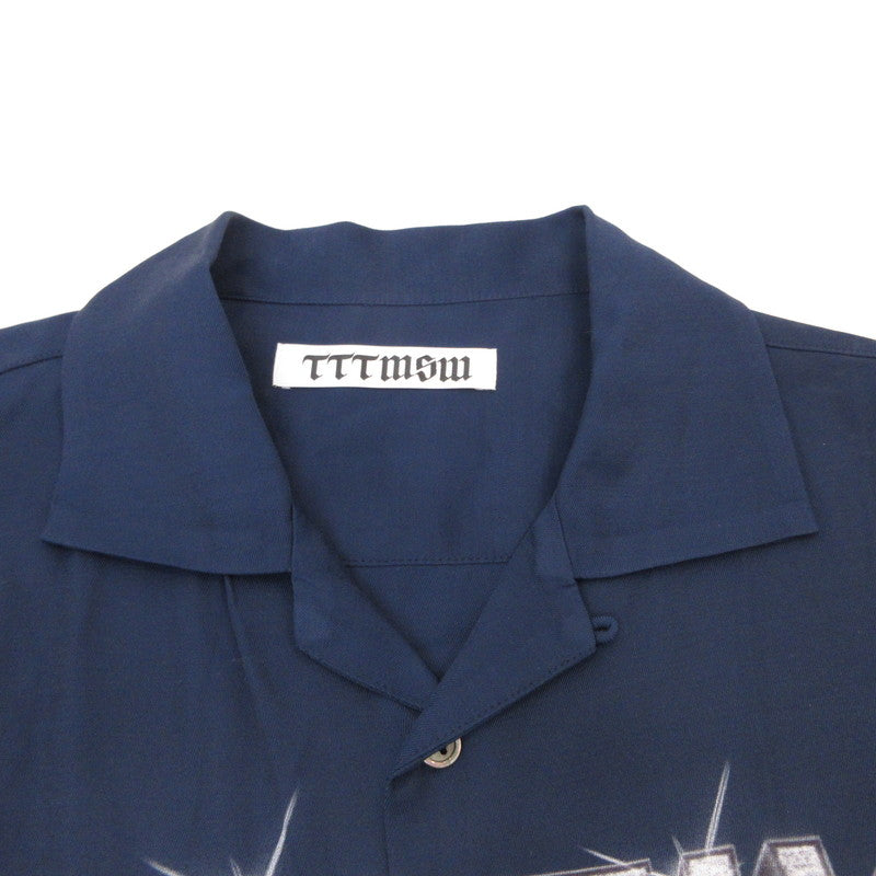 TTT MSW | ティー 半袖シャツ 19SS-SH-001-CDS ×Creative Drug Store ネイビー サイズ：M【姫路東店】