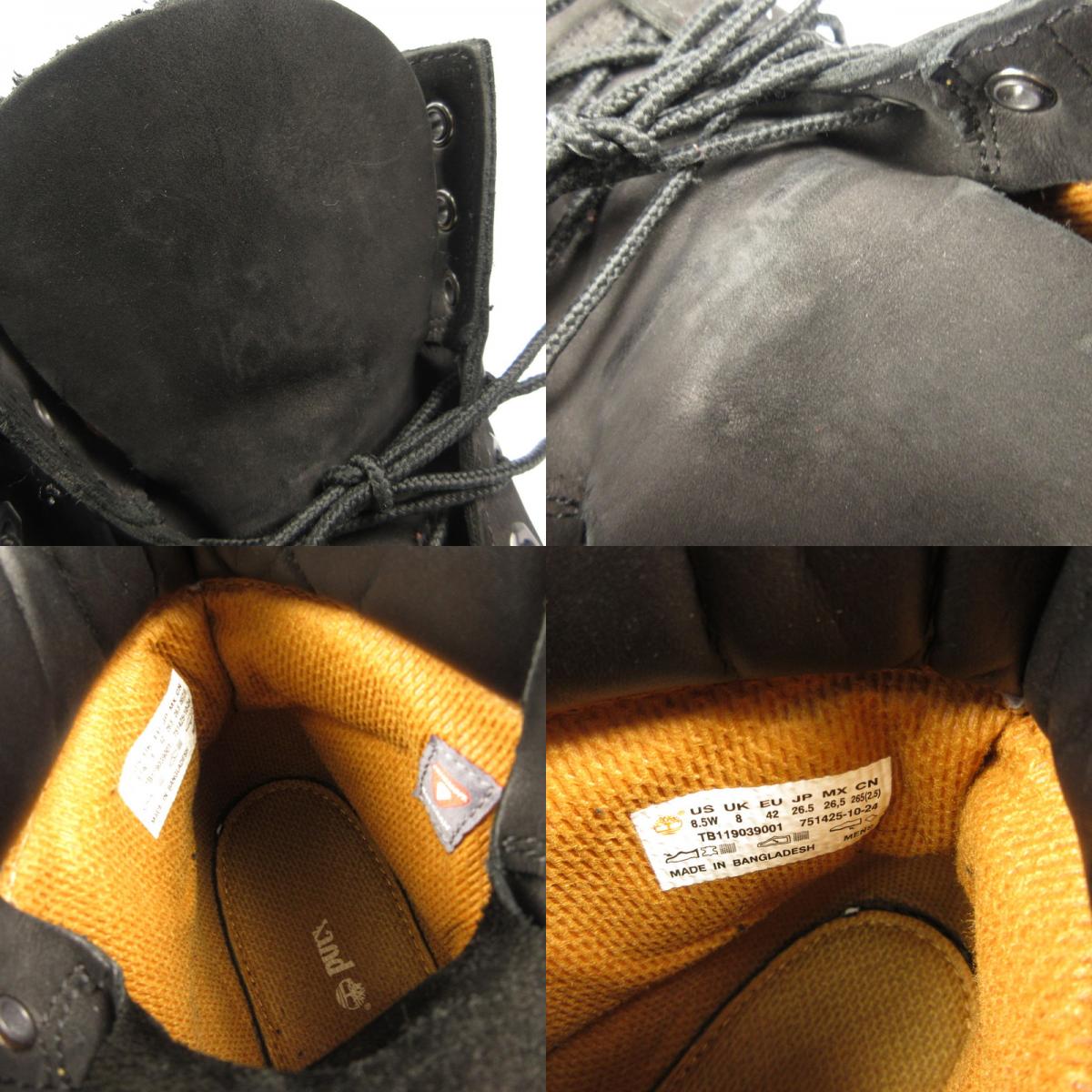 Timberland | ティンバーランド クラシック 6インチ ウォータープルーフ ブーツ TB119039001 ブラック 26.5cm【姫路東店】