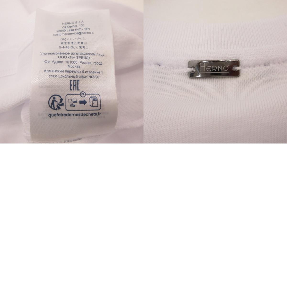 Herno | ヘルノ 半袖Ｔシャツ JG000239U 国内正規タグ ホワイト サイズ：46【姫路東店】