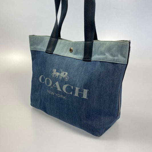 COACH | コーチ ロゴデニムキャンバス トートバッグ 91131【姫路東店】