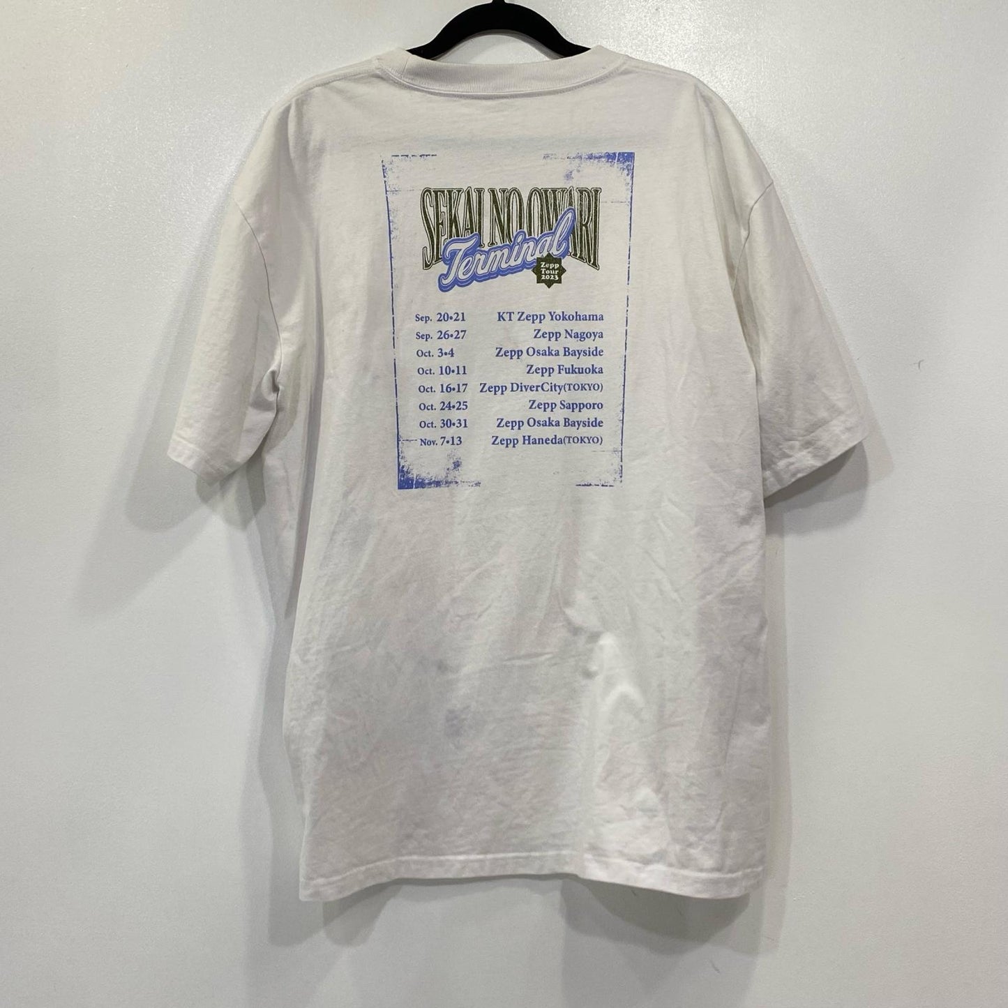 SEKAI NO OWARI 2023 Zeppツアー 半袖Ｔシャツ ホワイト サイズ：XL【姫路東店】