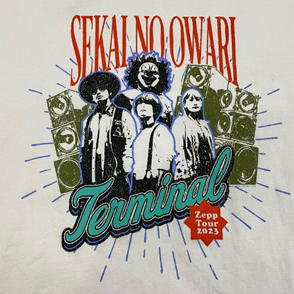 SEKAI NO OWARI 2023 Zeppツアー 半袖Ｔシャツ ホワイト サイズ：XL【姫路東店】