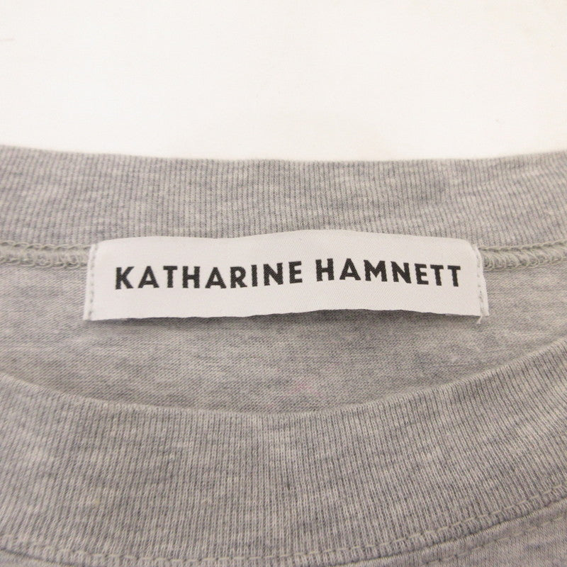 KATHARINE HAMNETT LONDON | キャサリンハムネットロンドン CHOOSE LIFE SLOGAN H/S TEE 半袖Ｔシャツ 24S-KHTMC-01 ×mikomori ｻｲｽﾞ:F グレー【姫路東店】