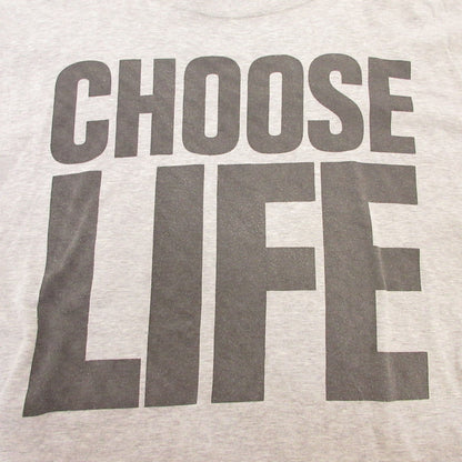 KATHARINE HAMNETT LONDON | キャサリンハムネットロンドン CHOOSE LIFE SLOGAN H/S TEE 半袖Ｔシャツ 24S-KHTMC-01 ×mikomori ｻｲｽﾞ:F グレー【姫路東店】