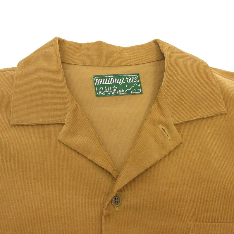 BROWN by 2-tacs | ブラウンバイツータックス OPEN COLLAR CORDUROY SHIRT その他トップス B20-S002 ブラウン サイズ：M【姫路東店】