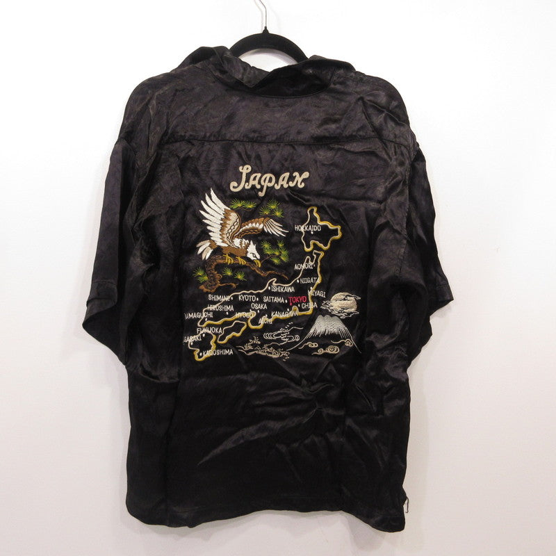 schott | ショット RAYON SUKA ASING S/S SHT 半袖シャツ 782-5123019 ブラック サイズ：L【姫路東店】