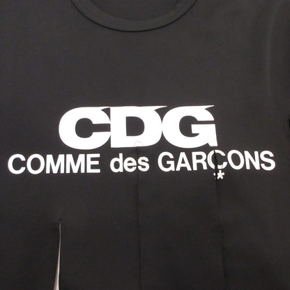 COMME des GARCONS | コムデギャルソン Hem-Slit Logo Printed T-Shirt 半袖Ｔシャツ SZ-T1014 ブラック サイズ：XL【姫路東店】