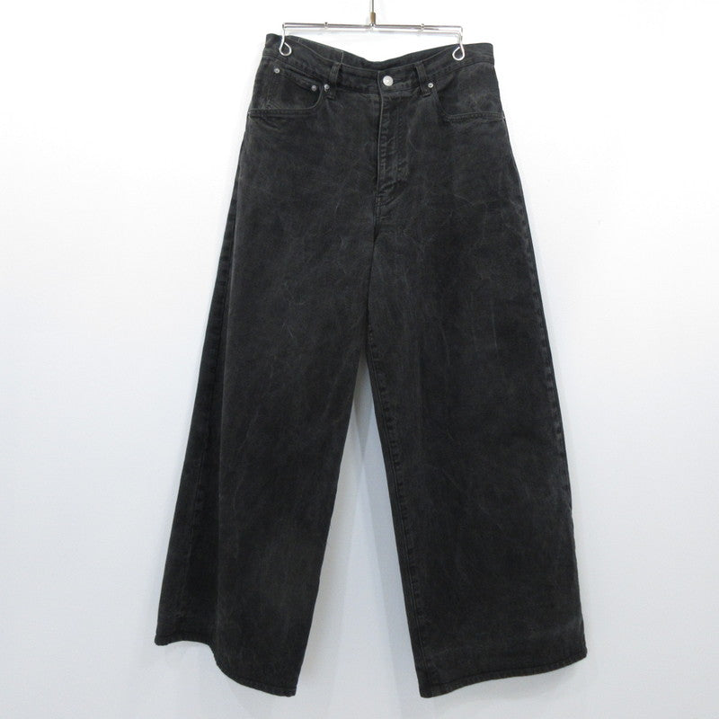 LIDNM | リドム CRACK WASHED BAGGY DENIM PANT デニムパンツ Im25ss10672 ブラック サイズ：M【姫路東店】