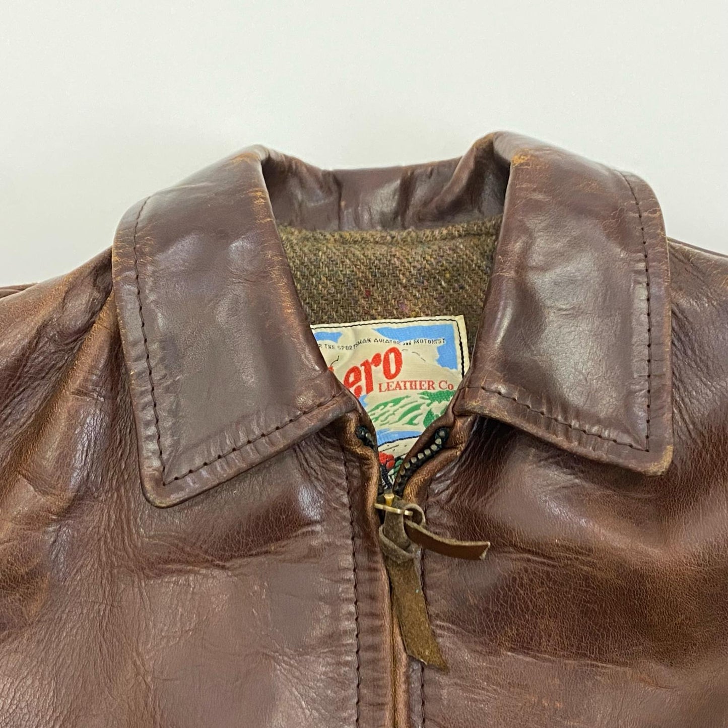 AERO LEATHER | エアロレザー Half Belt Horsehide Jacket レザー レザージャケット ブラウン サイズ：34【姫路東店】
