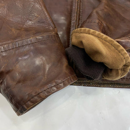 AERO LEATHER | エアロレザー Half Belt Horsehide Jacket レザー レザージャケット ブラウン サイズ：34【姫路東店】