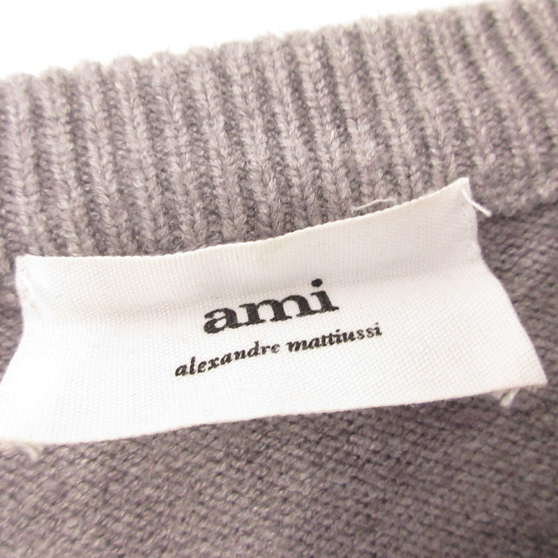 AMI | アミ セーター A21FK009.016 国内正規タグ グレー サイズ：L【姫路東店】