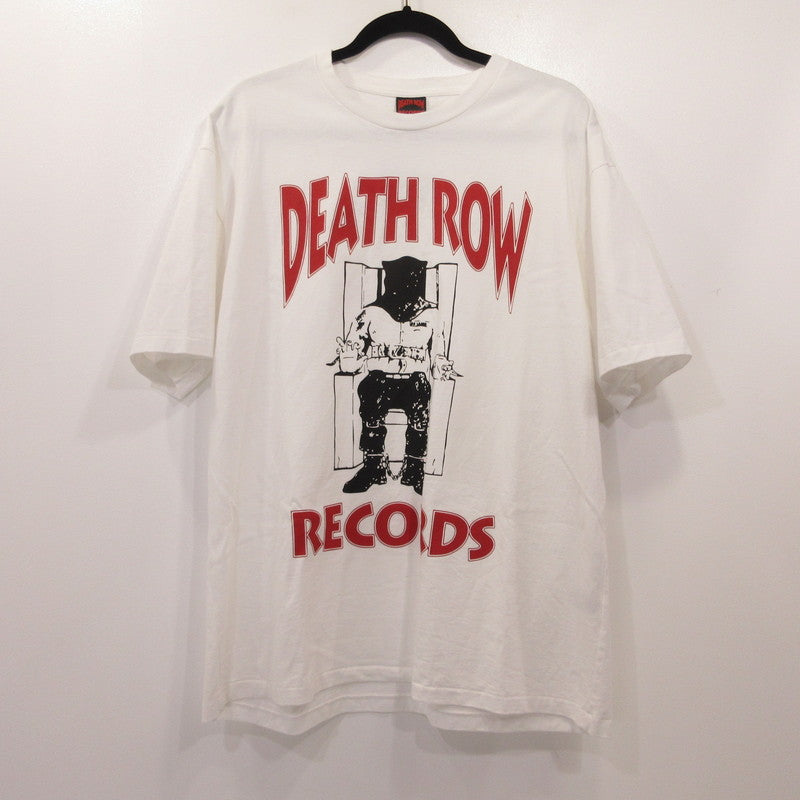 WACKOMARIA | ワコマリア WASHED HEAVY WEIGHT CREW NECK T-SHIRT 半袖Ｔシャツ DEATHROW-WM-WT01 ×DEATH ROW RECORDS ホワイト サイズ：L【姫路東店】