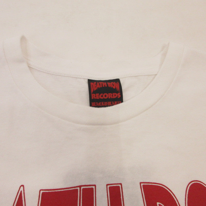 WACKOMARIA | ワコマリア WASHED HEAVY WEIGHT CREW NECK T-SHIRT 半袖Ｔシャツ DEATHROW-WM-WT01 ×DEATH ROW RECORDS ホワイト サイズ：L【姫路東店】