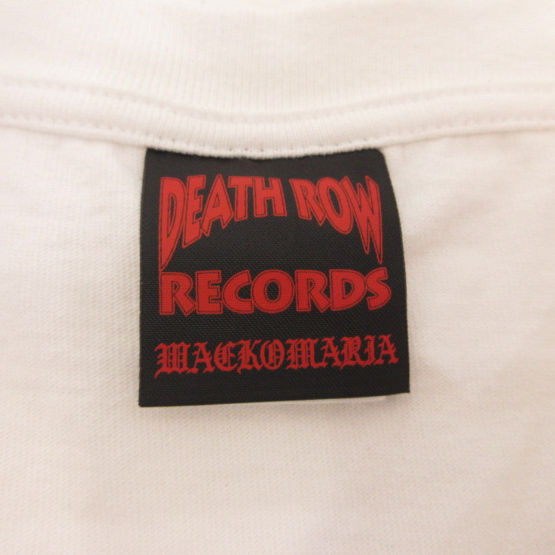 WACKOMARIA | ワコマリア WASHED HEAVY WEIGHT CREW NECK T-SHIRT 半袖Ｔシャツ DEATHROW-WM-WT01 ×DEATH ROW RECORDS ホワイト サイズ：L【姫路東店】