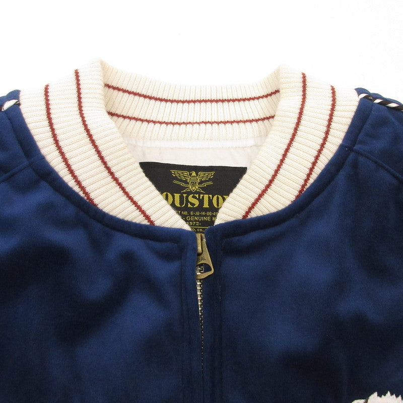 HOUSTON | ヒューストン 別珍スーベニアジャケット「タイガー」 スーベニアジャケット 51388 ブルー サイズ：L【姫路東店】