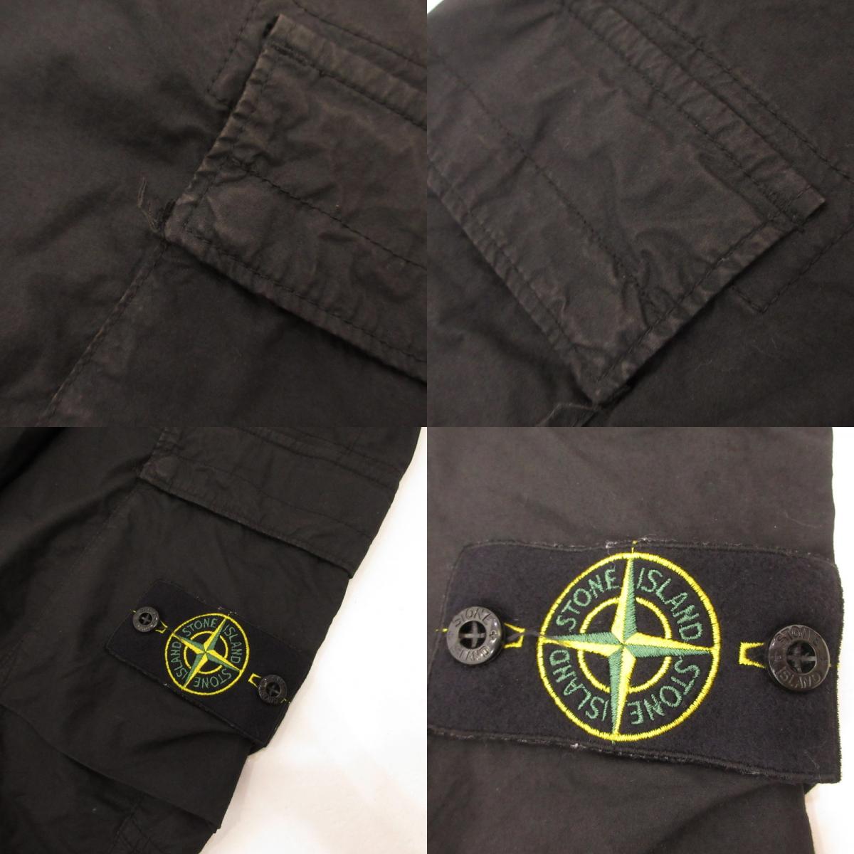 STONE ISLAND | ストーンアイランド LOGO COTTON CARGO TROUSERS カーゴパンツ K1S153100031 国内正規品 ブラック サイズ：30【姫路東店】