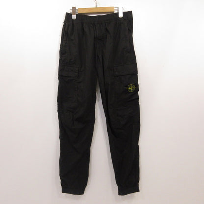 STONE ISLAND | ストーンアイランド LOGO COTTON CARGO TROUSERS カーゴパンツ K1S153100031 国内正規品 ブラック サイズ：30【姫路東店】