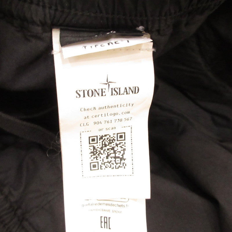 STONE ISLAND | ストーンアイランド LOGO COTTON CARGO TROUSERS カーゴパンツ K1S153100031 国内正規品 ブラック サイズ：30【姫路東店】