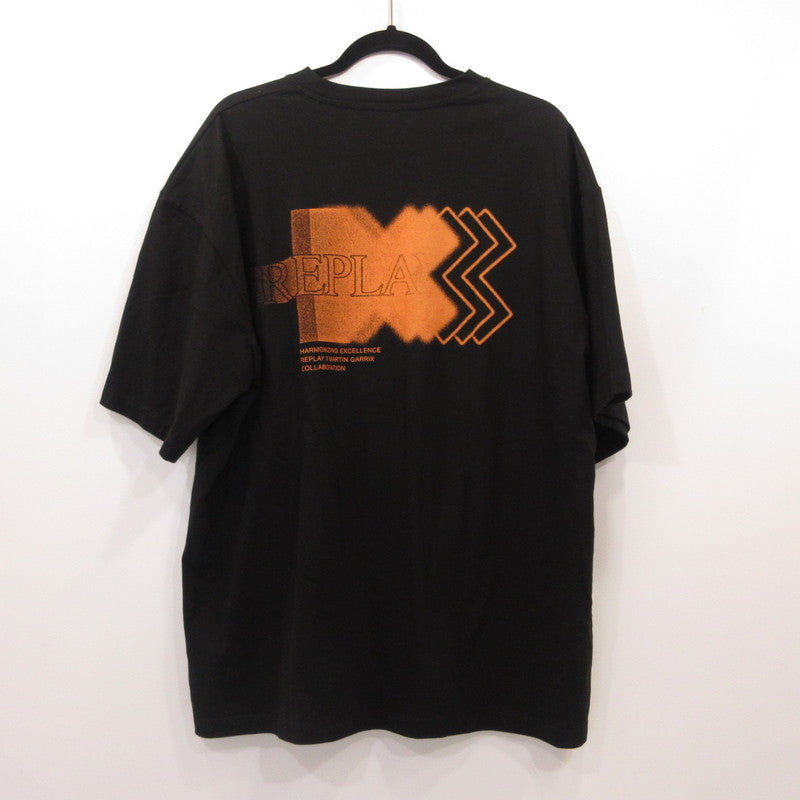 REPLAY | リプレイ FRONT AND BACK LOGO Tシャツ 半袖Ｔシャツ ×Martin Garrix ブラック サイズ：L【姫路東店】