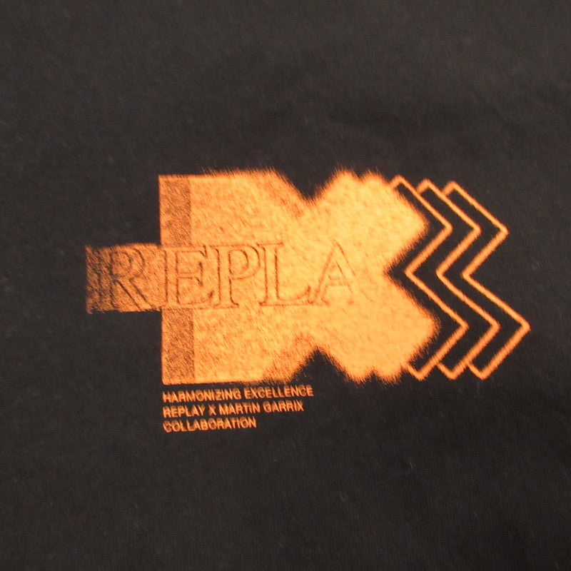 REPLAY | リプレイ FRONT AND BACK LOGO Tシャツ 半袖Ｔシャツ ×Martin Garrix ブラック サイズ：L【姫路東店】