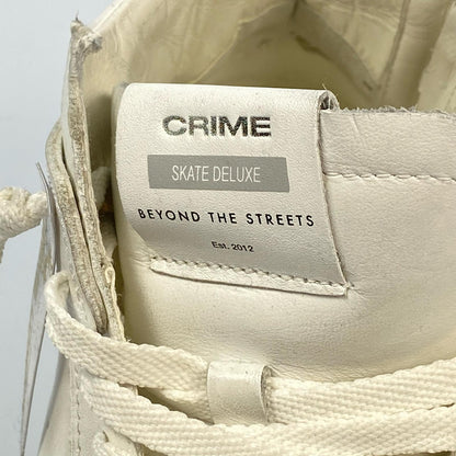 CRIME LONDON クライムロンドン SK8 DELUXE MID スニーカー 17150PP6 EU42 ホワイト【姫路東店】