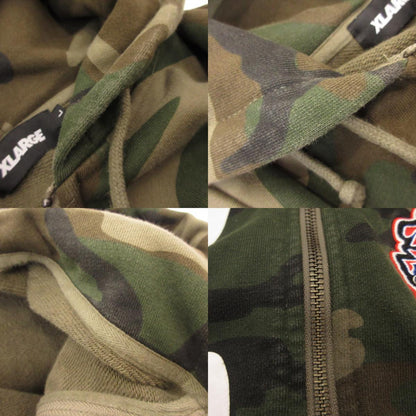 X-LARGE | エクストララージ MULTI LOGO ZIP UP HOODED SWEATSHIRT パーカー 101254012004 カモ サイズ：L【姫路東店】