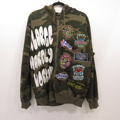 X-LARGE | エクストララージ MULTI LOGO ZIP UP HOODED SWEATSHIRT パーカー 101254012004 カモ サイズ：L【姫路東店】