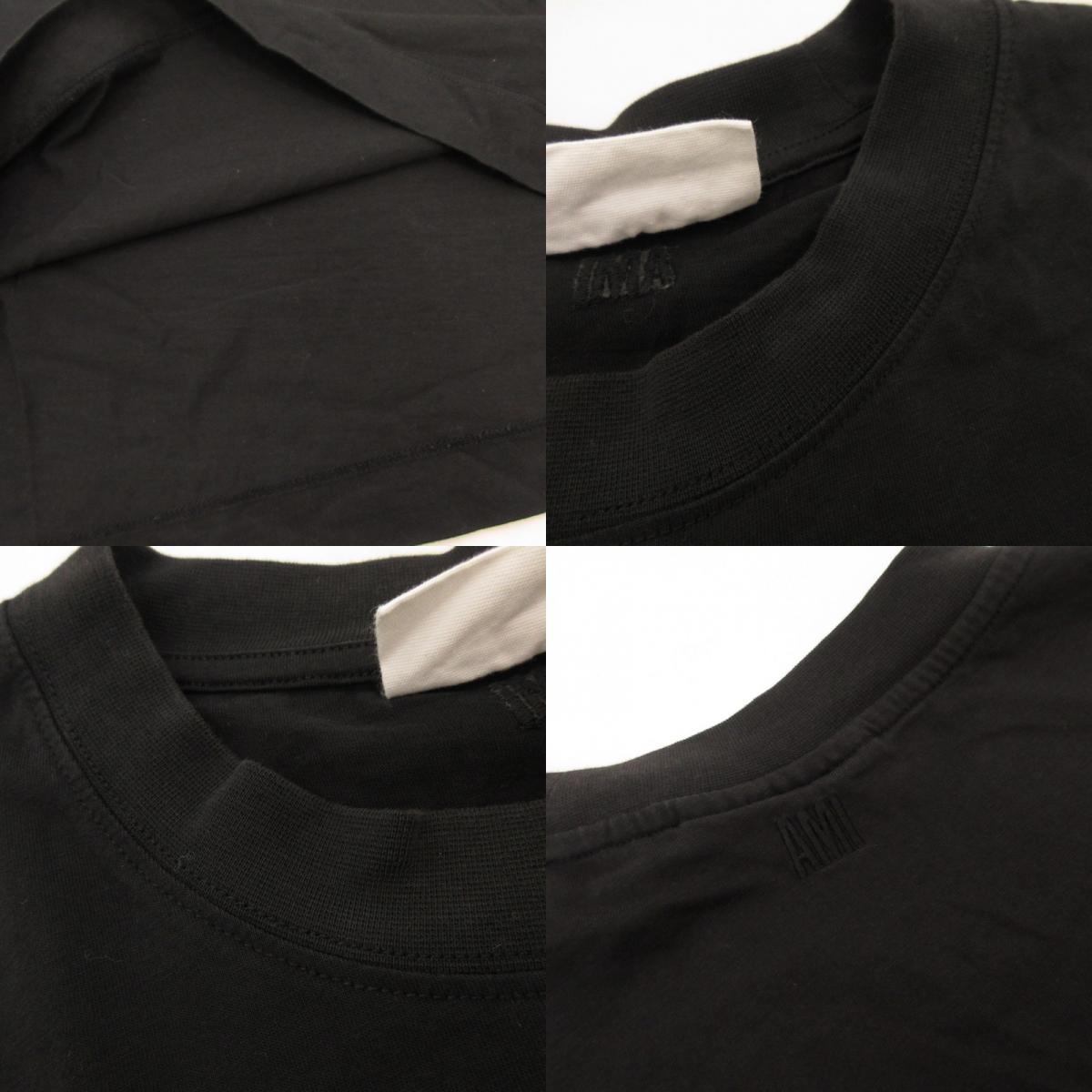 AMI | アミ AMI De Coeur 半袖Ｔシャツ BFFJ109.723 ブラック サイズ：L【姫路東店】