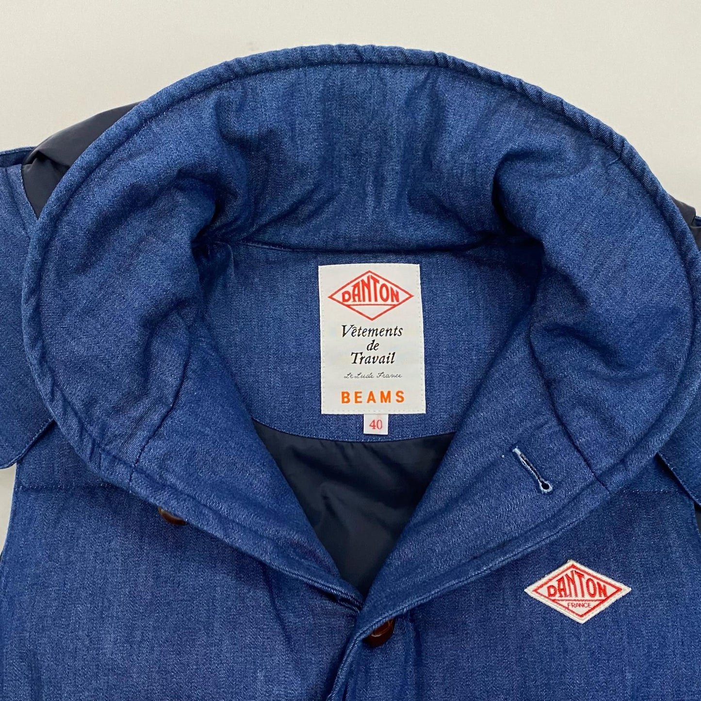 Danton | ダントン ×BEAMS 中綿ベスト JD-8764 ブルー サイズ：40【姫路東店】