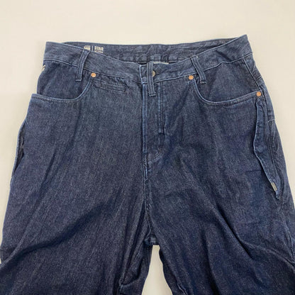 G-STAR | ジースター Staq Parachute 3D Loose Cropped デニムパンツ D07152 ネイビー【姫路東店】