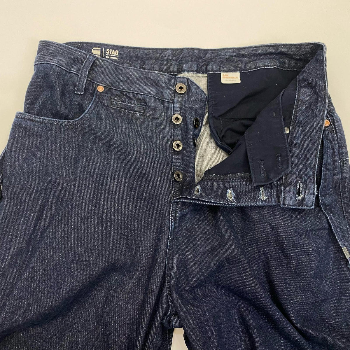 G-STAR | ジースター Staq Parachute 3D Loose Cropped デニムパンツ D07152 ネイビー【姫路東店】