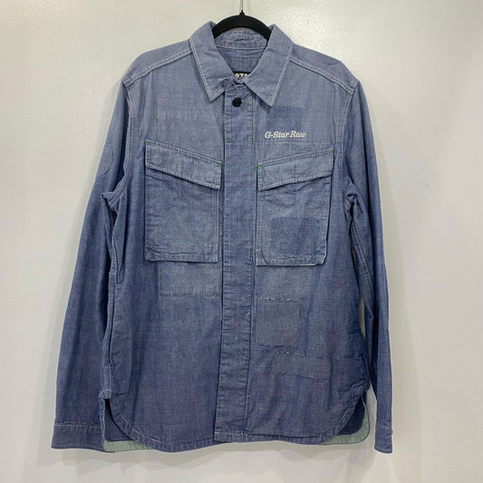 G-STAR | ジースター E Mysterious Overshirt 長袖シャツ D21146 ブルー サイズ：L【姫路東店】