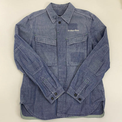 G-STAR | ジースター E Mysterious Overshirt 長袖シャツ D21146 ブルー サイズ：L【姫路東店】
