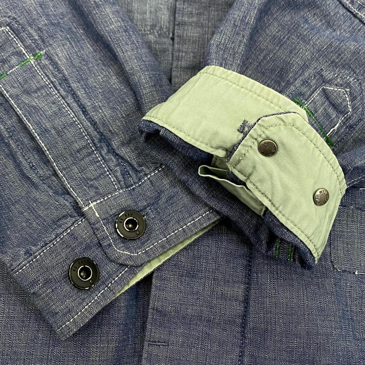 G-STAR | ジースター E Mysterious Overshirt 長袖シャツ D21146 ブルー サイズ：L【姫路東店】