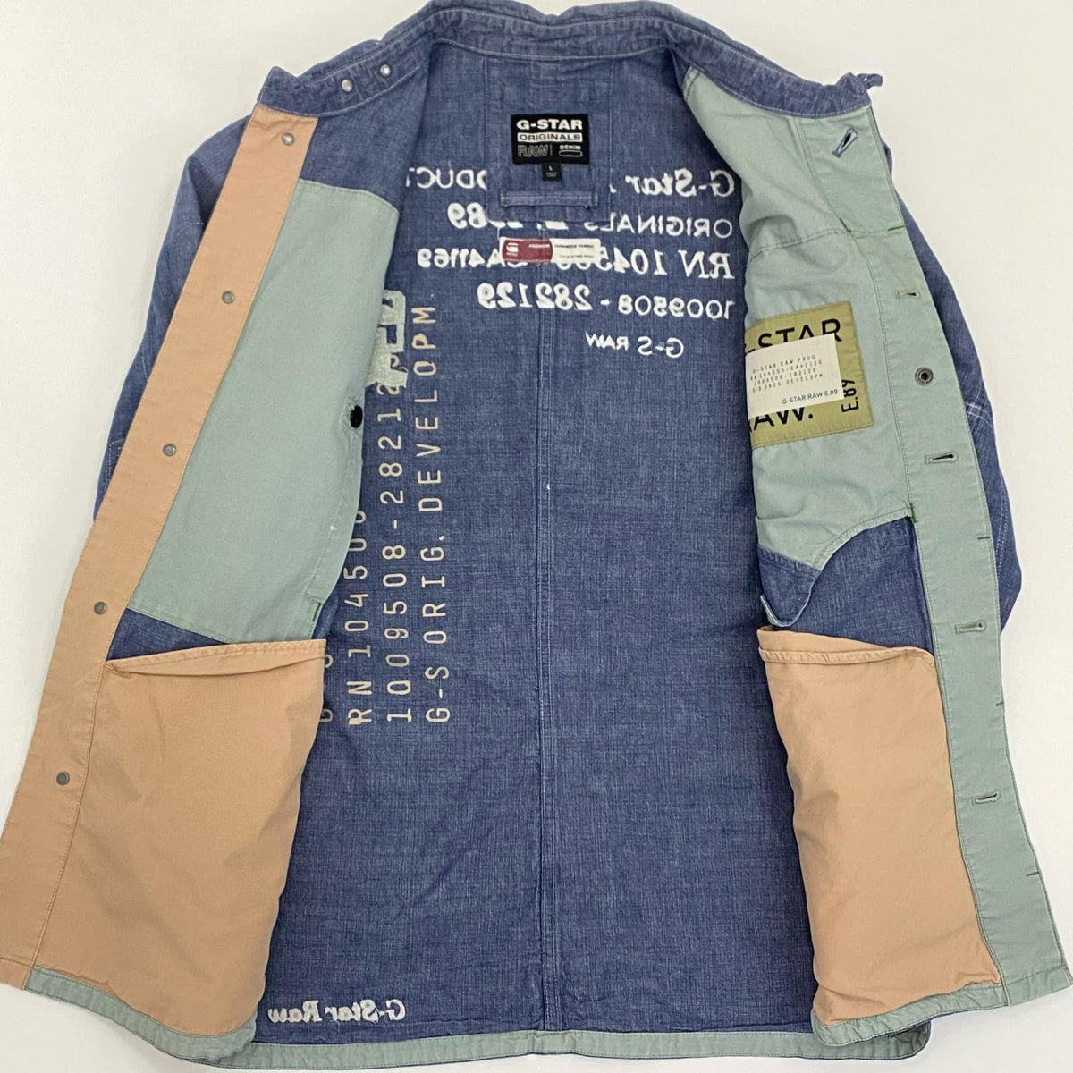 G-STAR | ジースター E Mysterious Overshirt 長袖シャツ D21146 ブルー サイズ：L【姫路東店】