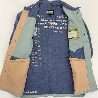 G-STAR | ジースター E Mysterious Overshirt 長袖シャツ D21146 ブルー サイズ：L【姫路東店】