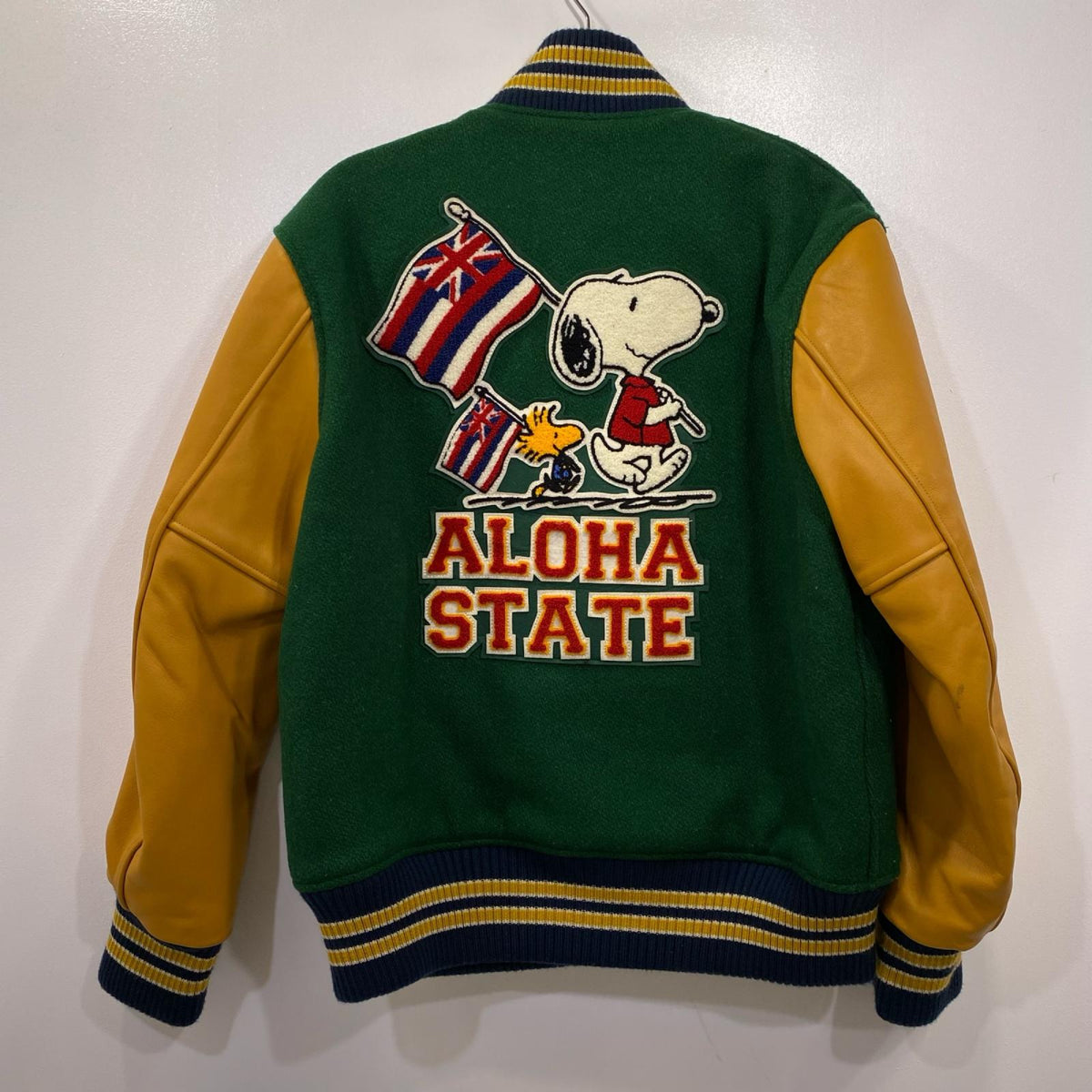 WHITESVILLE | ホワイツビルホワイツヴィル×SUN SURF/PEANUTS 30oz.WOOL MELTON AWARD JACKET スタジャン WV14463 グリーン サイズ：38【姫路東店】