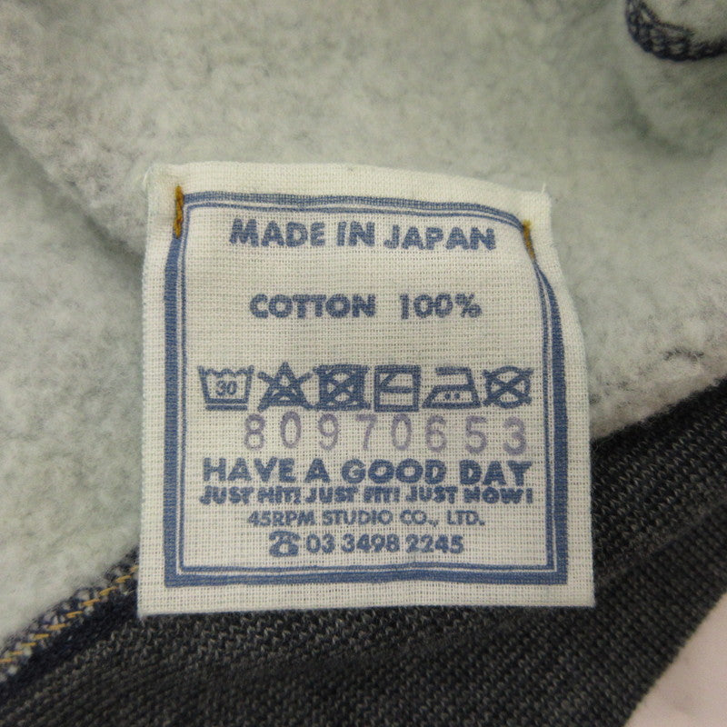 45rpm | ４５アールピーエム 裏毛の908オーシャンフーディ パーカー 80970653 ネイビー【姫路東店】