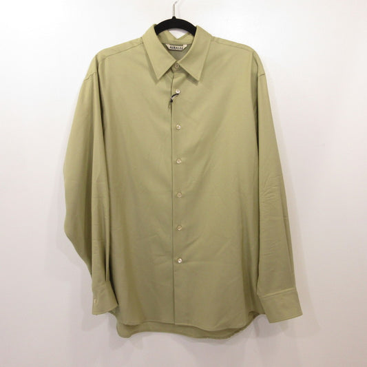 AURALEE | オーラリー SUPER LIGHT WOOL SHIRT 長袖シャツ A25AS01OS ライトグリーン サイズ：3【姫路東店】