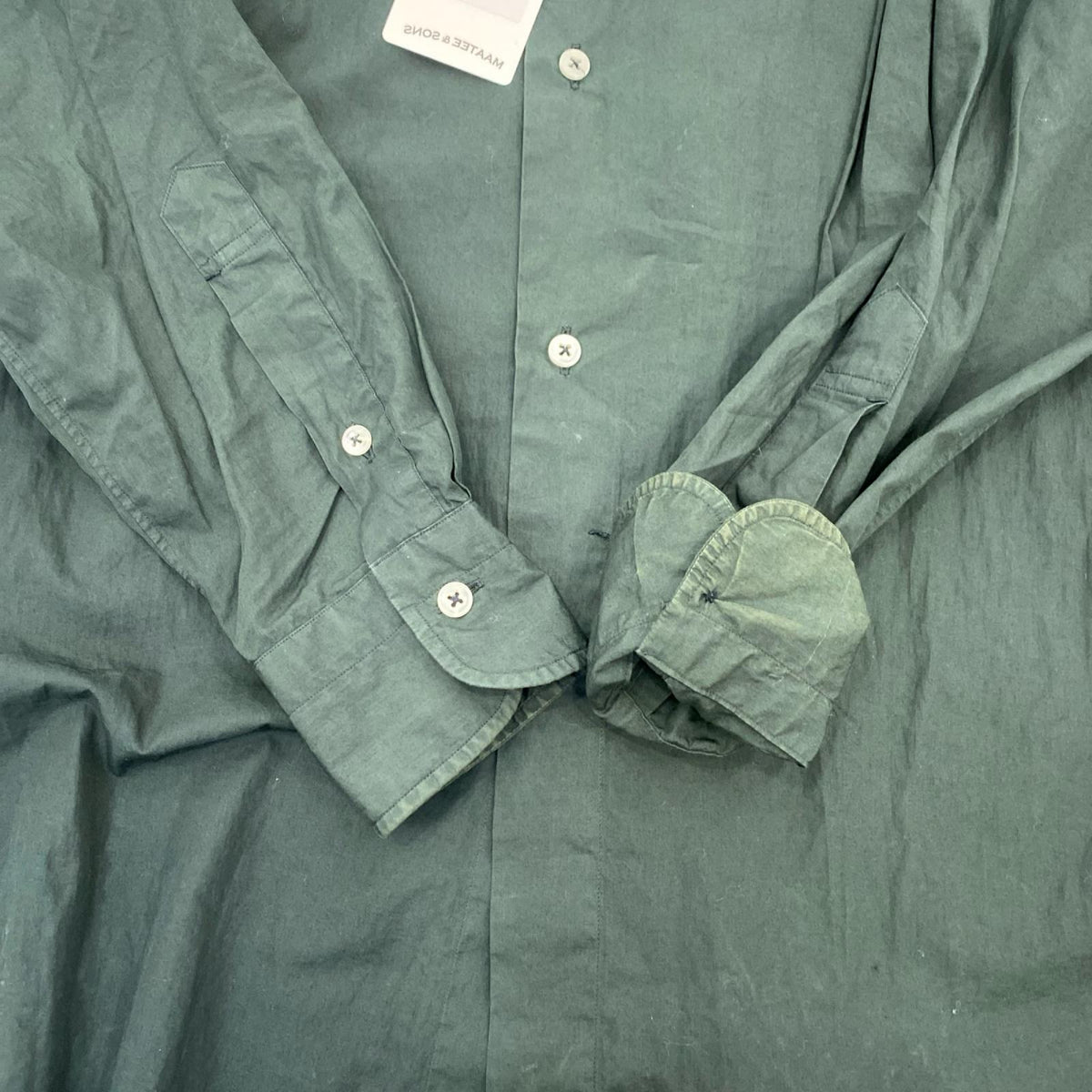 MAATEE&SONS｜マーティーアンドサンズ Regular Collar Elizabeth 長袖シャツ MT2303-0601D グリーン サイズ：2【姫路東店】