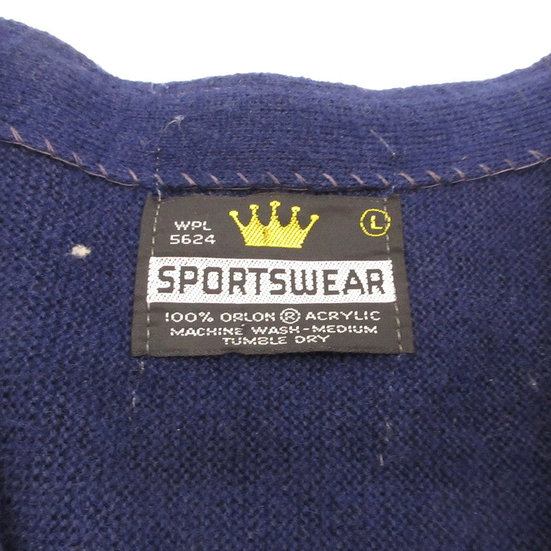 SPORTSWEAR　カーディガン 年式:70s-80s ネイビー サイズ：L【姫路東店】