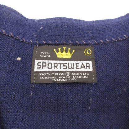 SPORTSWEAR　カーディガン 年式:70s-80s ネイビー サイズ：L【姫路東店】