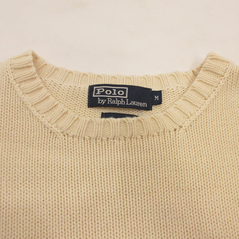 POLO RALPH LAUREN | ポロ・ラルフローレン セーター 年式:90s アイボリー サイズ：M【姫路東店】